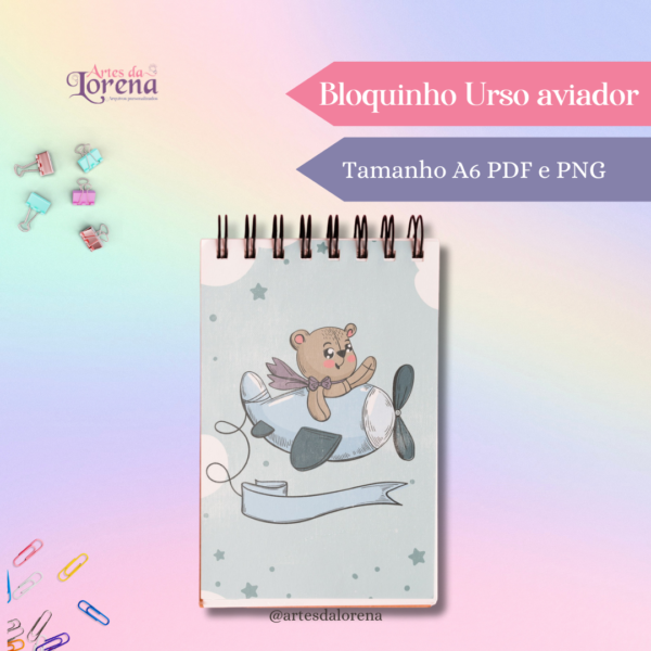 Bloquinho do Urso aviador