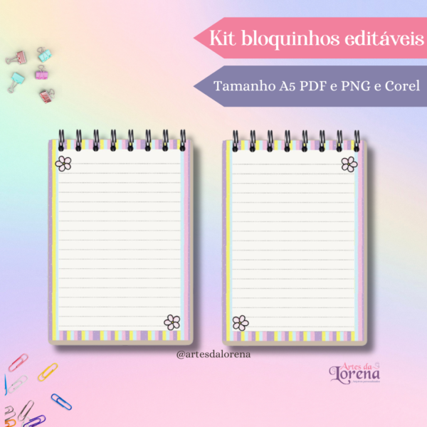 Bloquinho - Kit com 2 Arquivos Editáveis - Imagem 3