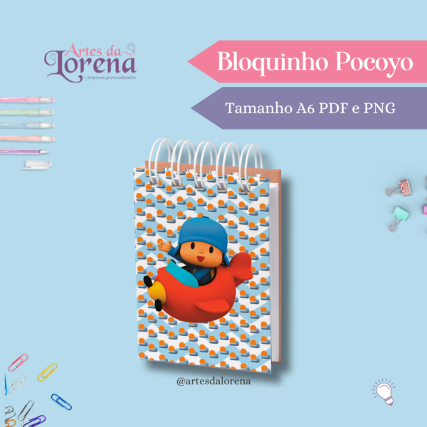 Bloquinho Pocoyo - Avião - Imagem 3