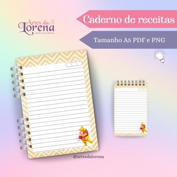 Kit caderno e bloquinho -Ursinho Pooh - Imagem 2