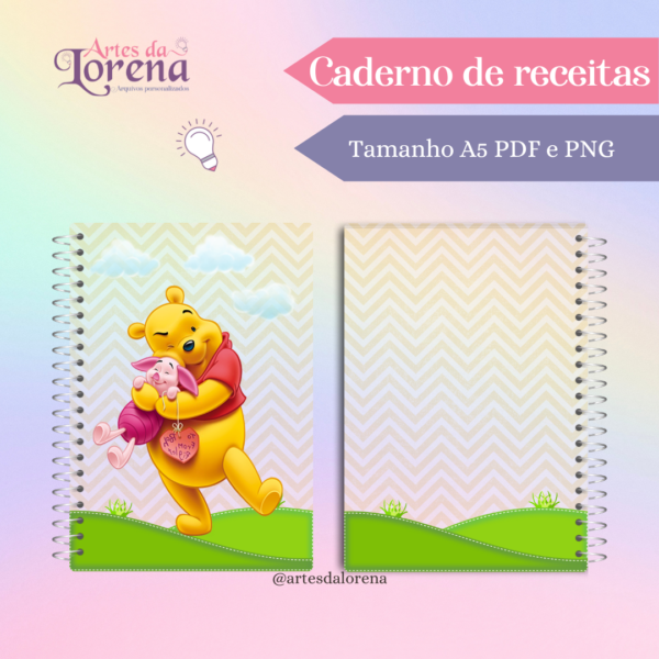 Kit caderno e bloquinho -Ursinho Pooh - Imagem 3