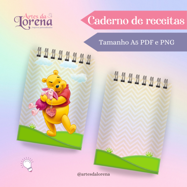Kit caderno e bloquinho -Ursinho Pooh - Imagem 4