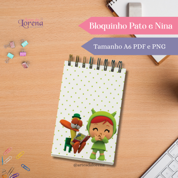 Bloquinho Pato e Nina - Pocoyo